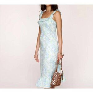 NWT Heartloom Grant Dress in Seaglass Ruffle Midi Ditsy Floral size Medium fairy